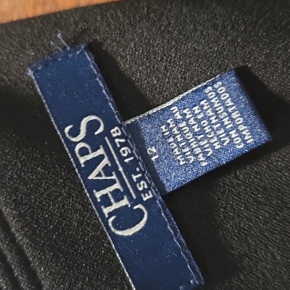 Black Sheath Dress NWT Chaps Ralph Lauren Sz 12 - Picture 8 of 12